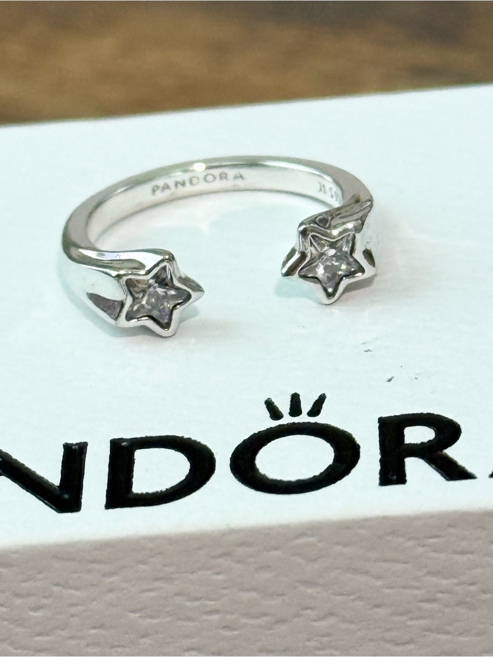 Pandora .925 Sterling Silver Shooting Stars Open Ring size 48 (4 1/2)